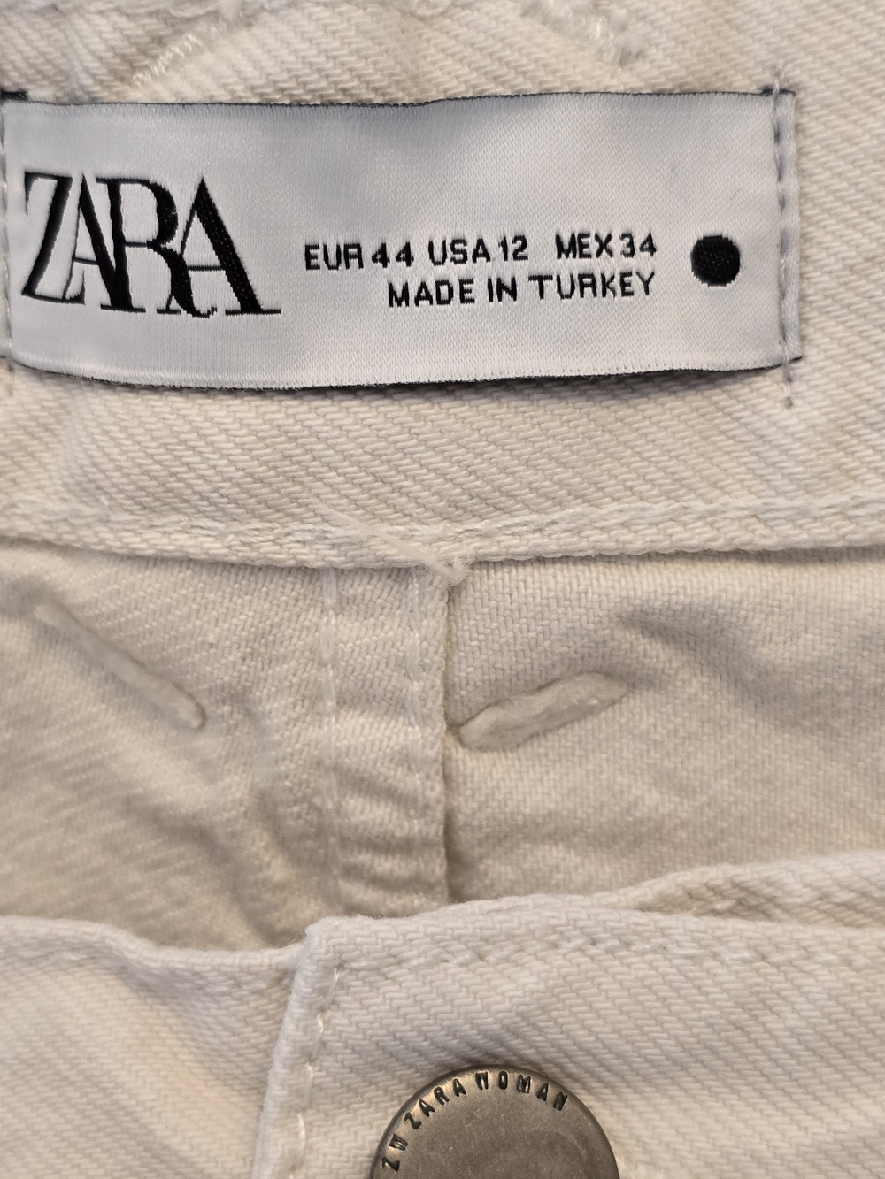 NWOT Imperfect ZARA Off White Denim Jeans